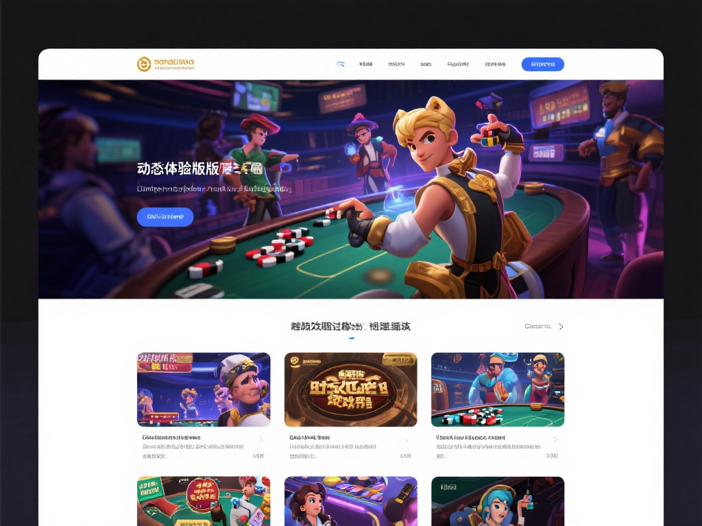 以网站的游戏体验版块为例，那些动态效果的游戏场景图